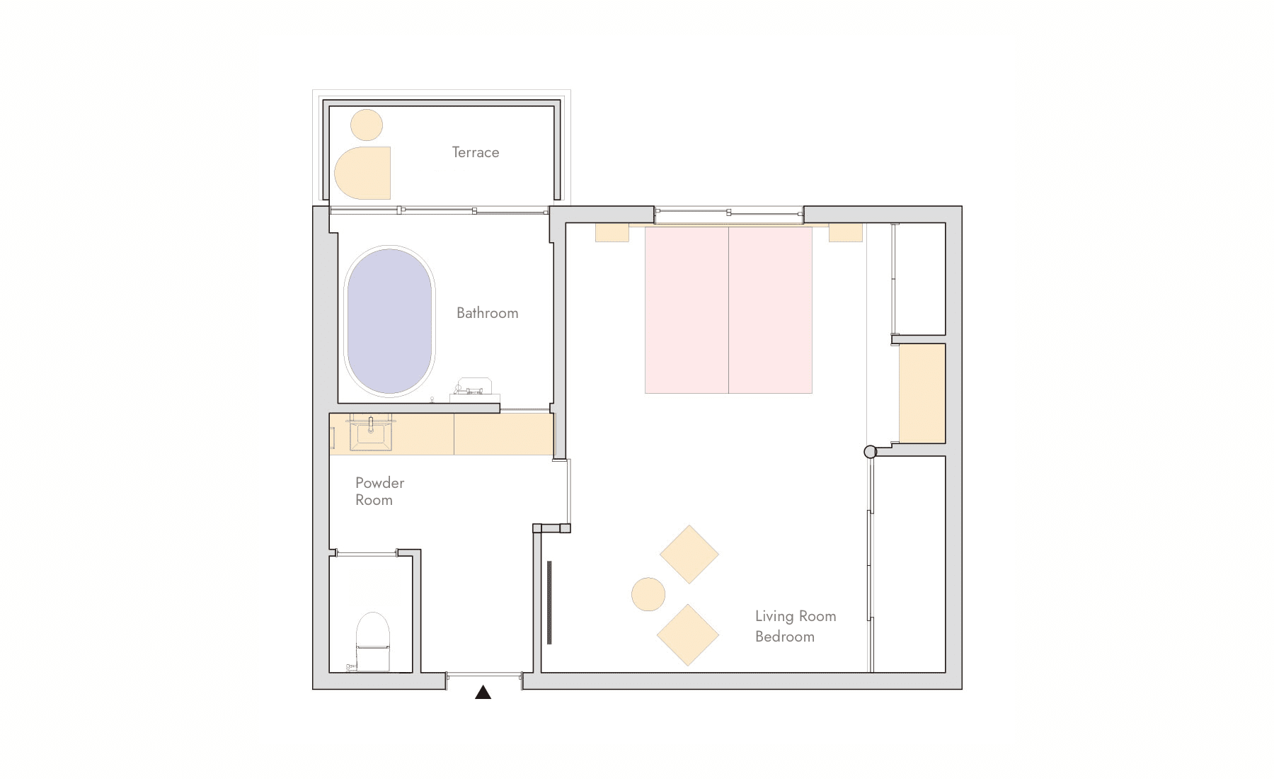 2F デラックス和室の間取り図